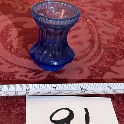 Mini Blue Glass Vase