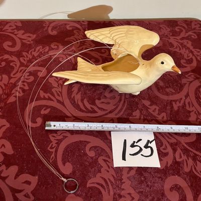 vintage ceramic flying dove hanging planter