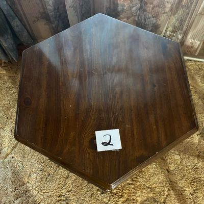 Vintage Hexagon End Table