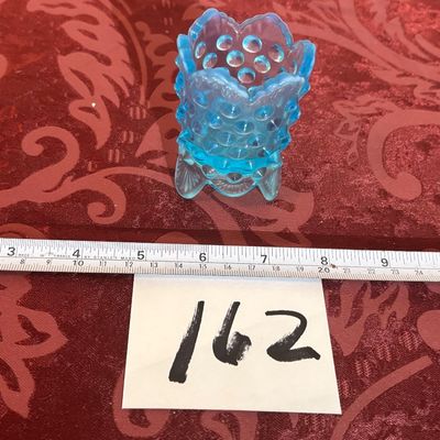 Fenton Hobnail Toothpick Holder Colonial Blue | Vintage