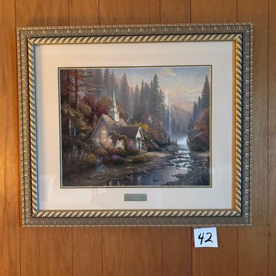Thomas Kinkade - The Forest Chapel -Library Edition 26''x30''