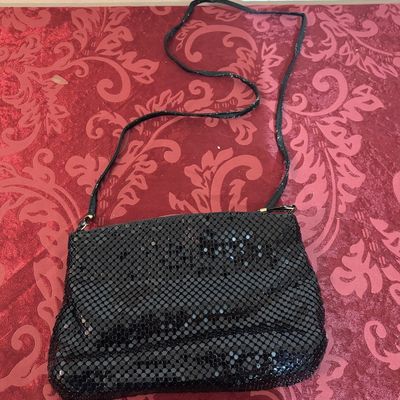 80s La Regale Black Mesh Shoulder Purse