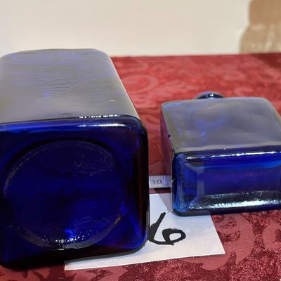 Vintage Cobalt Blue Bottle Set
