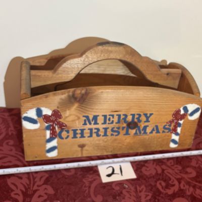 Wooden Christmas Caddie