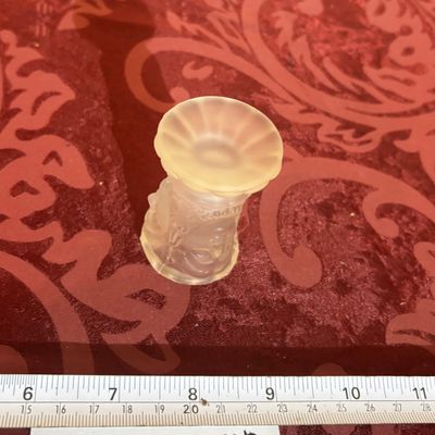 Vintage 3 Faces Frosted Glass Toothpick Holder
