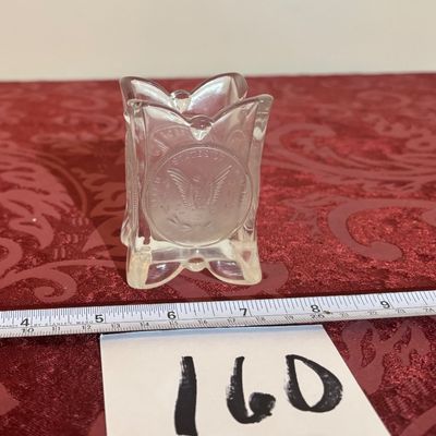 Vintage Fostoria Dollar Coin Glass Toothpick Holder
