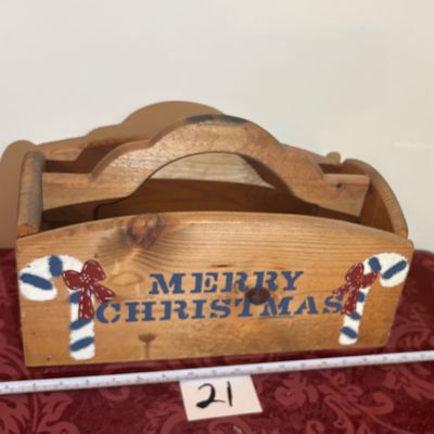 Wooden Christmas Caddie
