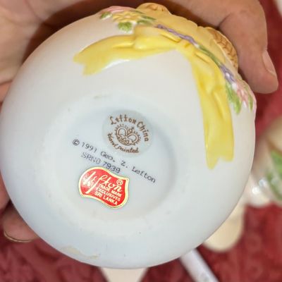 Lefton Lidded Embossed Egg And More