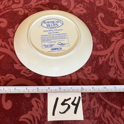 American Blues “Peaceful Village” By Robert Sauber 8 1/2” Round Collector Plate