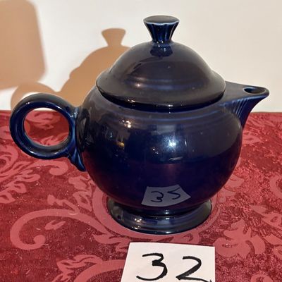 Fiesta Ware Cobalt Blue Tea Pot With Lid
