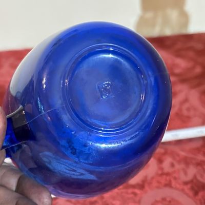 Vintage Anchor Hocking Cobalt Blue Glass Creamer Cup Small Pitcher 8 oz