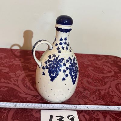 handcrafted Polish stoneware carafe