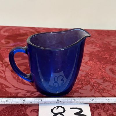 Vintage Anchor Hocking Cobalt Blue Glass Creamer Cup Small Pitcher 8 oz