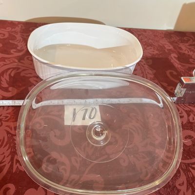 Corningware French White Oval Casserole with glass lid