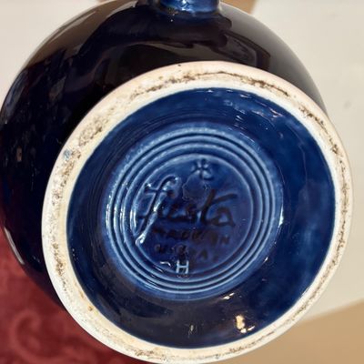 Fiesta Ware Cobalt Blue Tea Pot With Lid