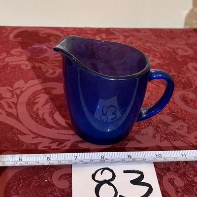 Vintage Anchor Hocking Cobalt Blue Glass Creamer Cup Small Pitcher 8 oz