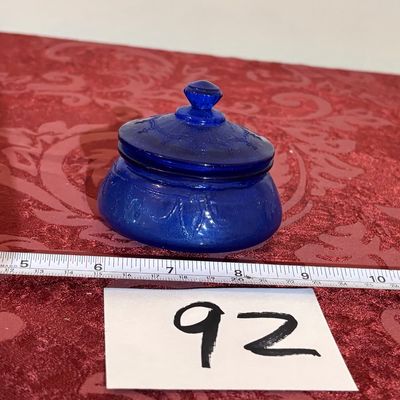 Miniatures Cobalt Jar And Lid Canister