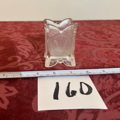 Vintage Fostoria Dollar Coin Glass Toothpick Holder