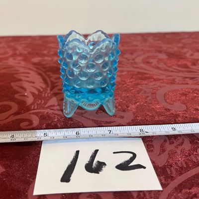 Fenton Hobnail Toothpick Holder Colonial Blue | Vintage