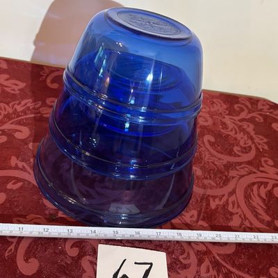 Set 3 Nesting Cobolt Blue Anchor Hocking Ovenware Mixing Bowls 1, 1.5, 2.5 Qt.