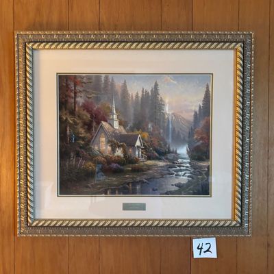 Thomas Kinkade - The Forest Chapel -Library Edition 26''x30''