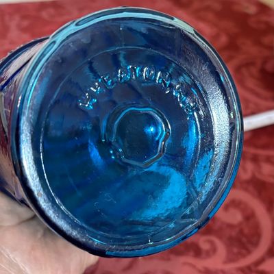 Vintage Wheaton New Jersey Blue 7 ½” Tall McGivers American Army Bitters Bottle