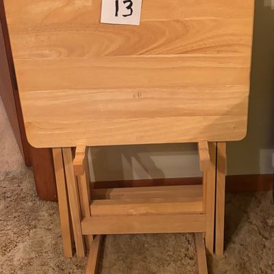 Set of 4 TV Trays with Rack