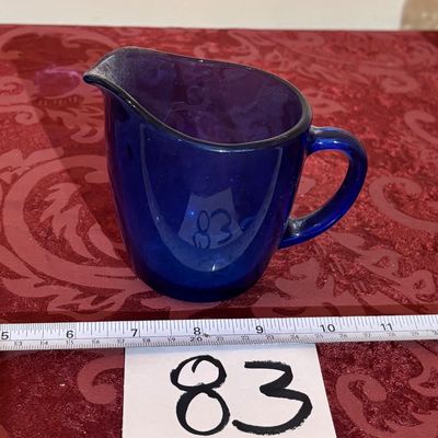 Vintage Anchor Hocking Cobalt Blue Glass Creamer Cup Small Pitcher 8 oz
