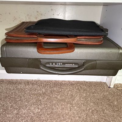Samsonite Hard-Shell Attache and Leather Portfolio Set