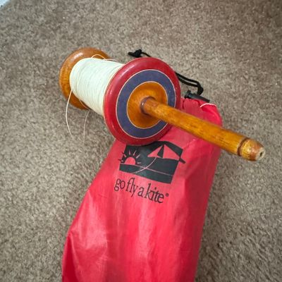Go Fly a Kite Wooden Kite Spool and Bag