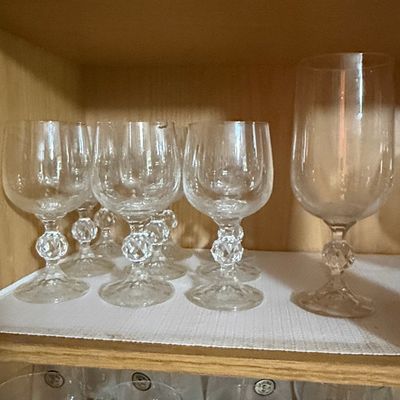 Bohemia Crystal "Claudia" Diamond-Stem Stemware Collection