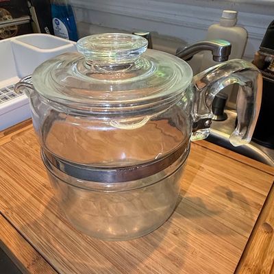 Vintage Pyrex Flameware 6-Cup Glass Percolator