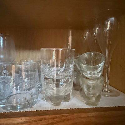 Assorted Mixed Stemware and Barware Collection with Bohemia Crystal