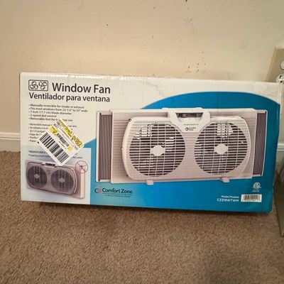 Comfort Zone Twin Window Fan CZ319WTWM