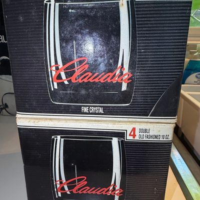 Claudia Fine Crystal Double Old Fashioned Glasses