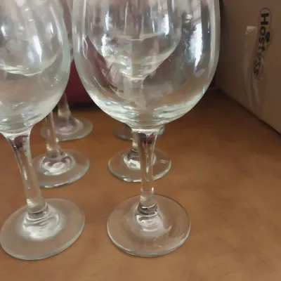 Sale Photo Thumbnail #321: 8 TUMBLERS AND 6 WINE