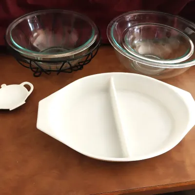 Sale Photo Thumbnail #326: SPOON HOLDER AND BASKET TO HOLD BOWLS INCLUDED