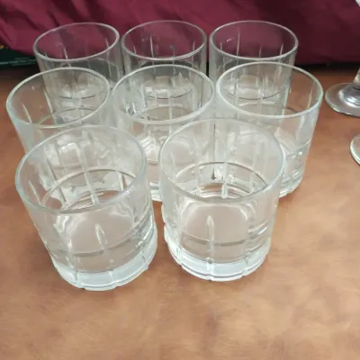 Sale Photo Thumbnail #320: 8 TUMBLERS AND 6 WINE