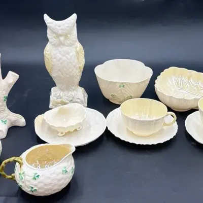 Collection of Vintage Belleek Irish Porcelain China 