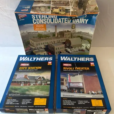 Sterling Consolidated Dairy & Walthers HO Scale City Building Kits 