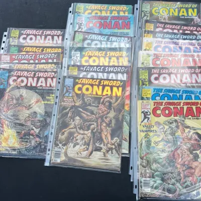 Collection of The Savage Sword of Conan Comic Books