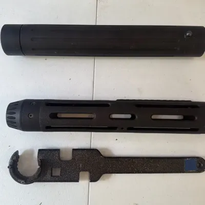 Pair of AR Rifle Style Handguards & Barrel But Tool 