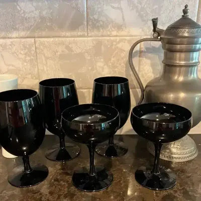 Onyx Glassware + German Made Vase + Putter Pitcher