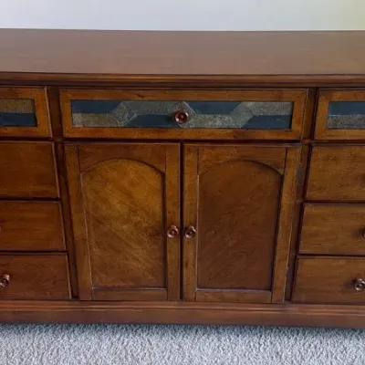 Rustic Finish Lowboy Dresser 