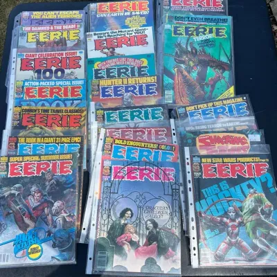 Collection of Vintage Eerie Comic Books