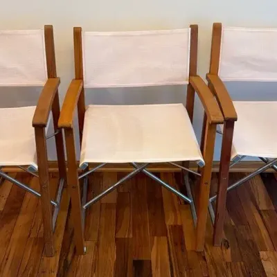 Foldable Directors Chairs - QTY 4 