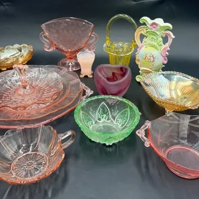 Collection of Unique Glassware Pieces 