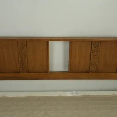 Stanley mid-century headboard. Part of 5-piece bedroom set
