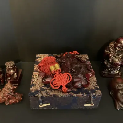 Asian Buddha, Foo Dog & Guanyin Wood and Resin Décor Collection