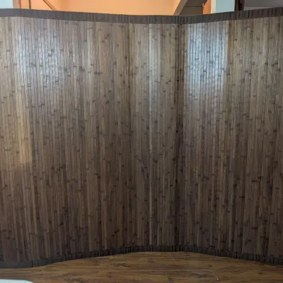 Large Folding Bamboo Style Outdoor Rug 84 x 60